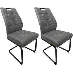 HTI-Living, Stühle, Schwingstuhl Marek Hellbraun 2er-Set (2x)