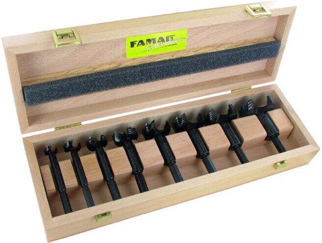 FAMAG Jeu de forets Bormax, coffret bois, 8 pièces 15-50mm (1622.508)