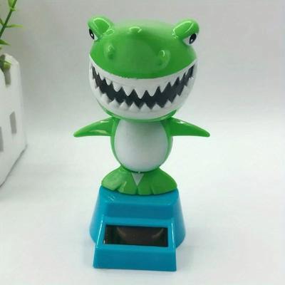 Uplifted Finds Funny Shark Solar Powered Dashboard Ornament green