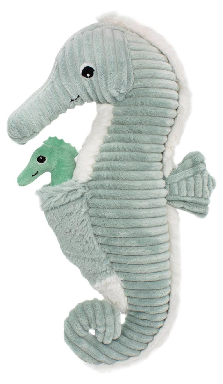 Les Déglingos knuffel Ptipotos zeepaardje papa baby munt