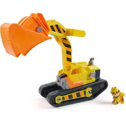 Rubble & Crew - Rubbles extragroßer 2-in-1 Premium Bagger-Fahrzeug, Planierraupe mit Baggerschaufel, Zubehör, Rubble