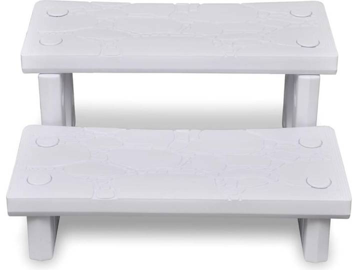 vidaXL Whirlpooltreppe Weiß