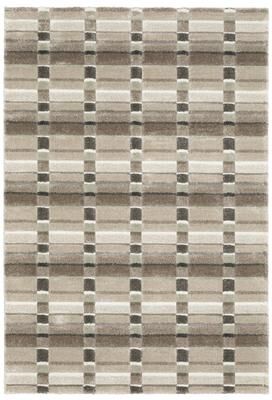 Style Haven Wren Carved Checkered Plaid Brown/ Beige Area Rug