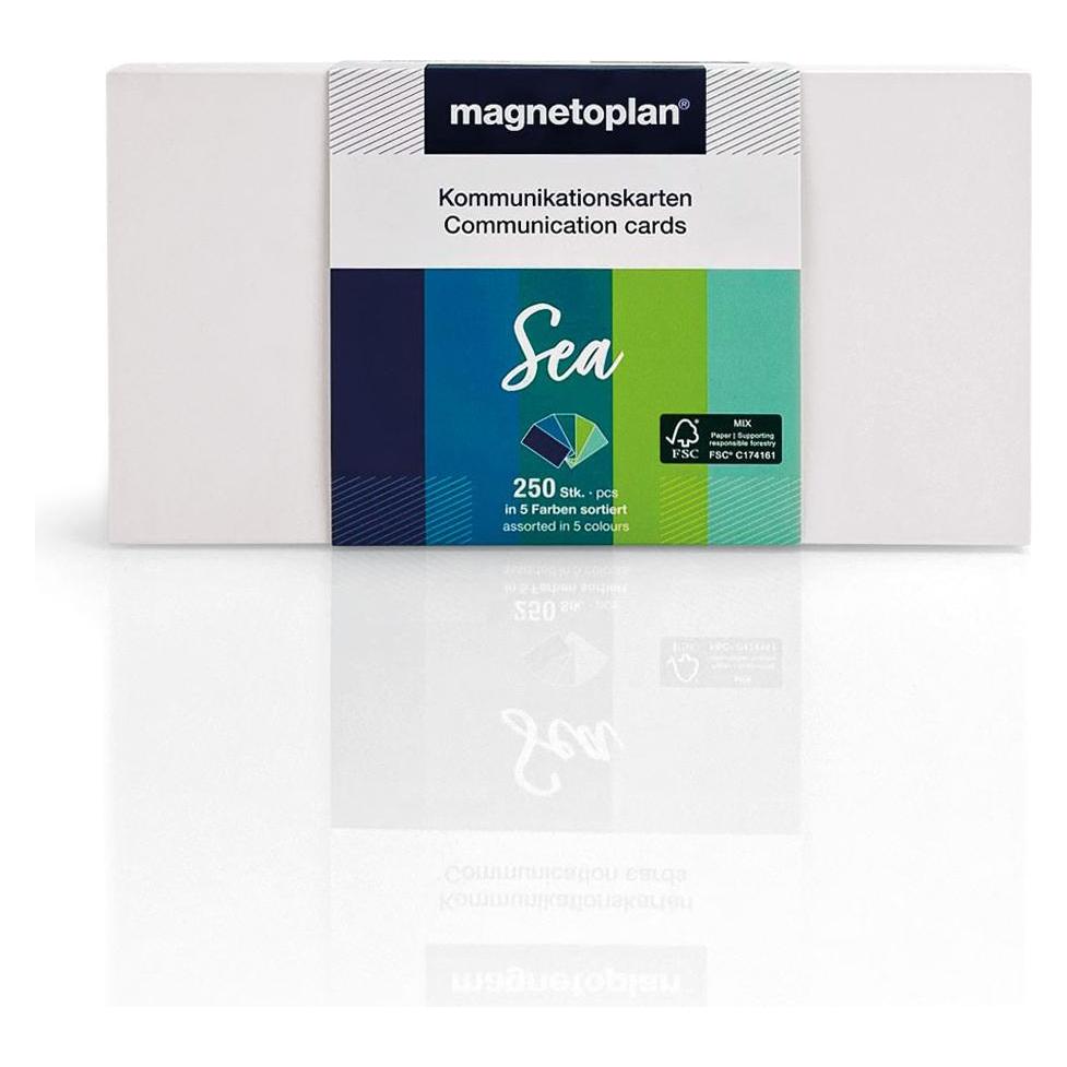 Magnetoplan Moderationskarten "Sea", 200 x 100 mm hergestellt mit 100 % pflanzlicher Farbe (112501530)