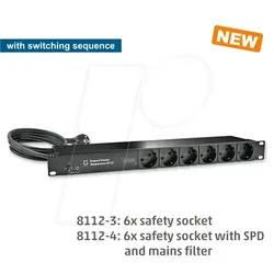 GUDE 8112-4 - PDU, Sequenzer, 6 x Schutzkontakt