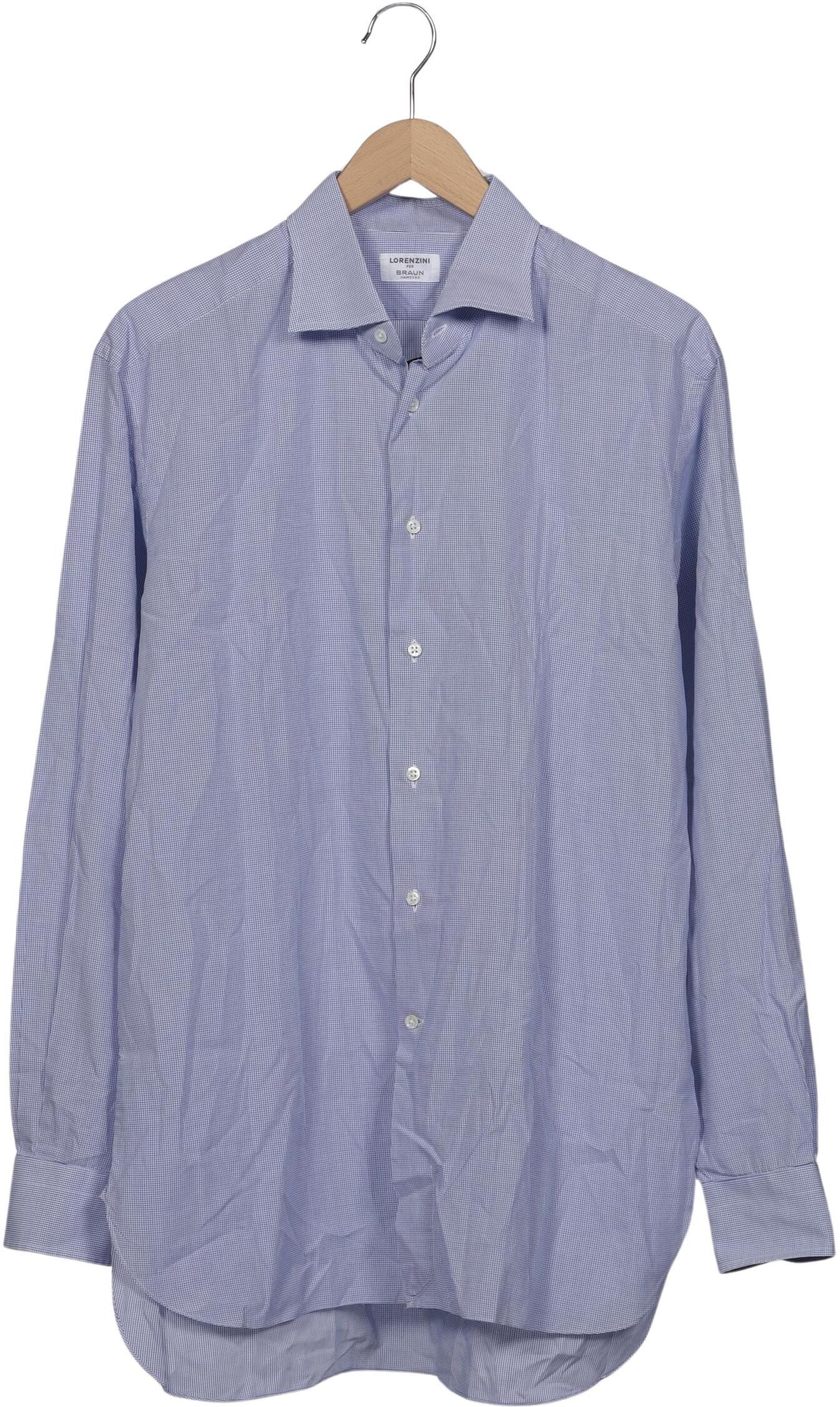 Lorenzini Herren Hemd, Hellblau, Gr. 41, Baumwolle - Second Hand
