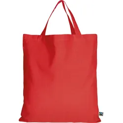 TEXXILLA Tasche aus Fairtrade-zertifizierter Baumwolle mit zwei kurzen Henkeln, rot