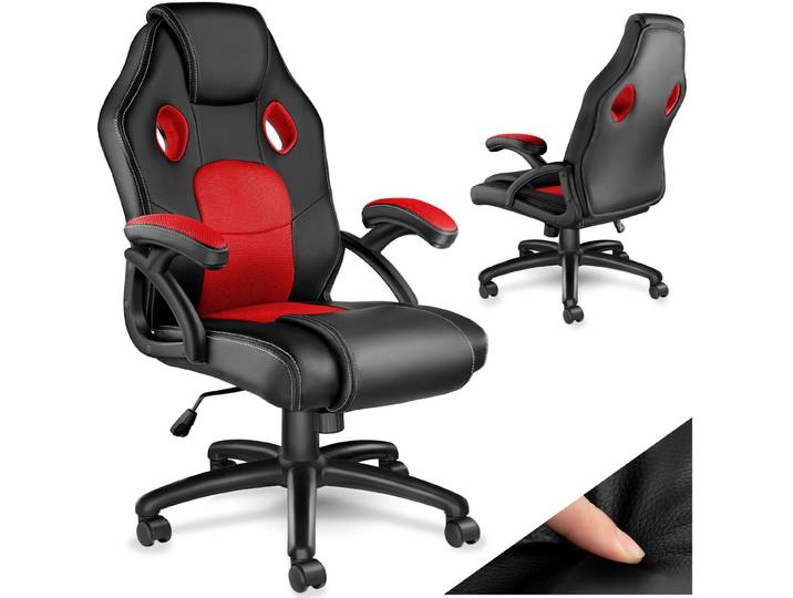 Bürostuhl Mike - schwarz/rot
