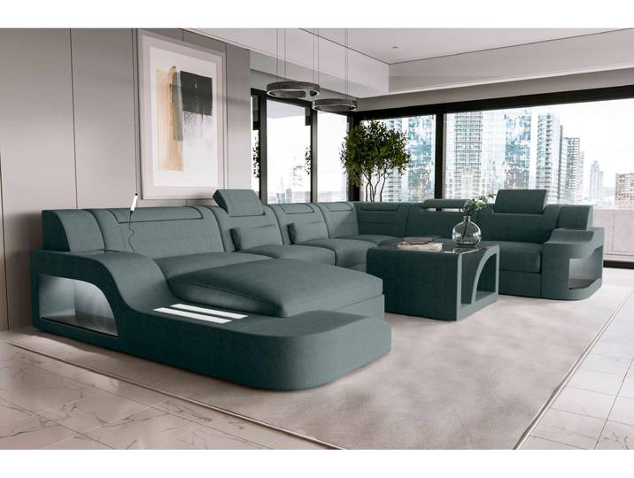 XXL Wohnlandschaft Palermo Stoffsofa