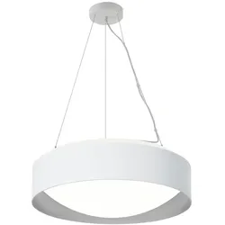 Frisch-Licht LED Pendelleuchte PREMIUM ARCHITEKTUR, Ø 30,8cm, 18W, 3000K, 2100lm, IP20, IK02, TRIAC, weiß/metallgrau FL-PLA7510WA.2183PH