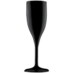 MONOUSO - Sektflöte Spritzguss Wiederverwendbar Schwarz SAN 150ml (1 Stück)
