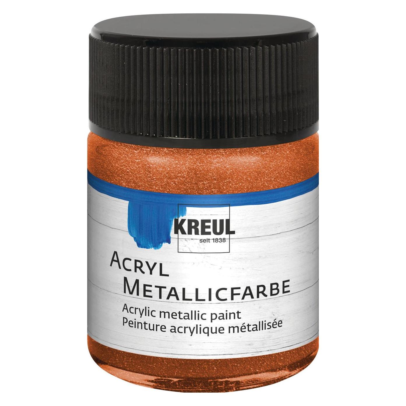 Kreul Acryl Metallicfarbe, cremig deckend, 50 ml (50 ml) (77580)
