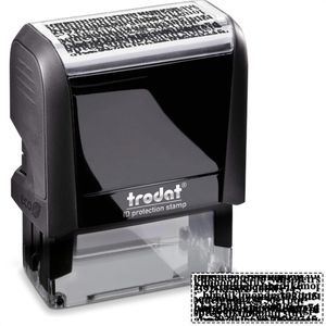 Trodat Datenschutzstempel ID Protection 4912, dokumentenecht, Stempelautomat, aus Kunststoff, Abdruck 47 x 18 mm