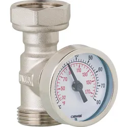 Anschlussstück mit Thermometer Eurokonus