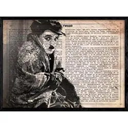 POSTER Des Goldrauschs - Charlie Chaplin A4 Schwarzer Rahmen