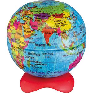 Maped Spitzer Globe, Globus bunt, einfacher Dosenspitzer, aus Metall