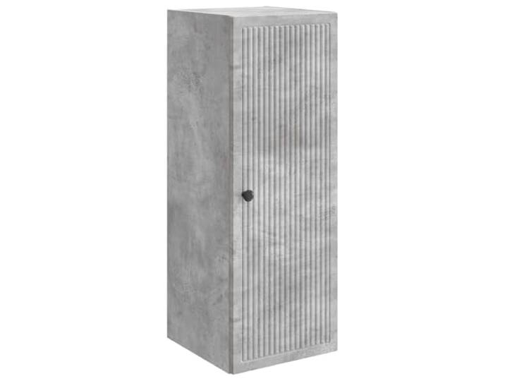 QINXIXINAIXI Wandschrank Betongrau 33 x 34,5 x 90 cm Holzwerkstoff Wohnzimmer, viel Stauraum, rechteckiges Design, vertikale Raumnutzung, einfache Reinigung