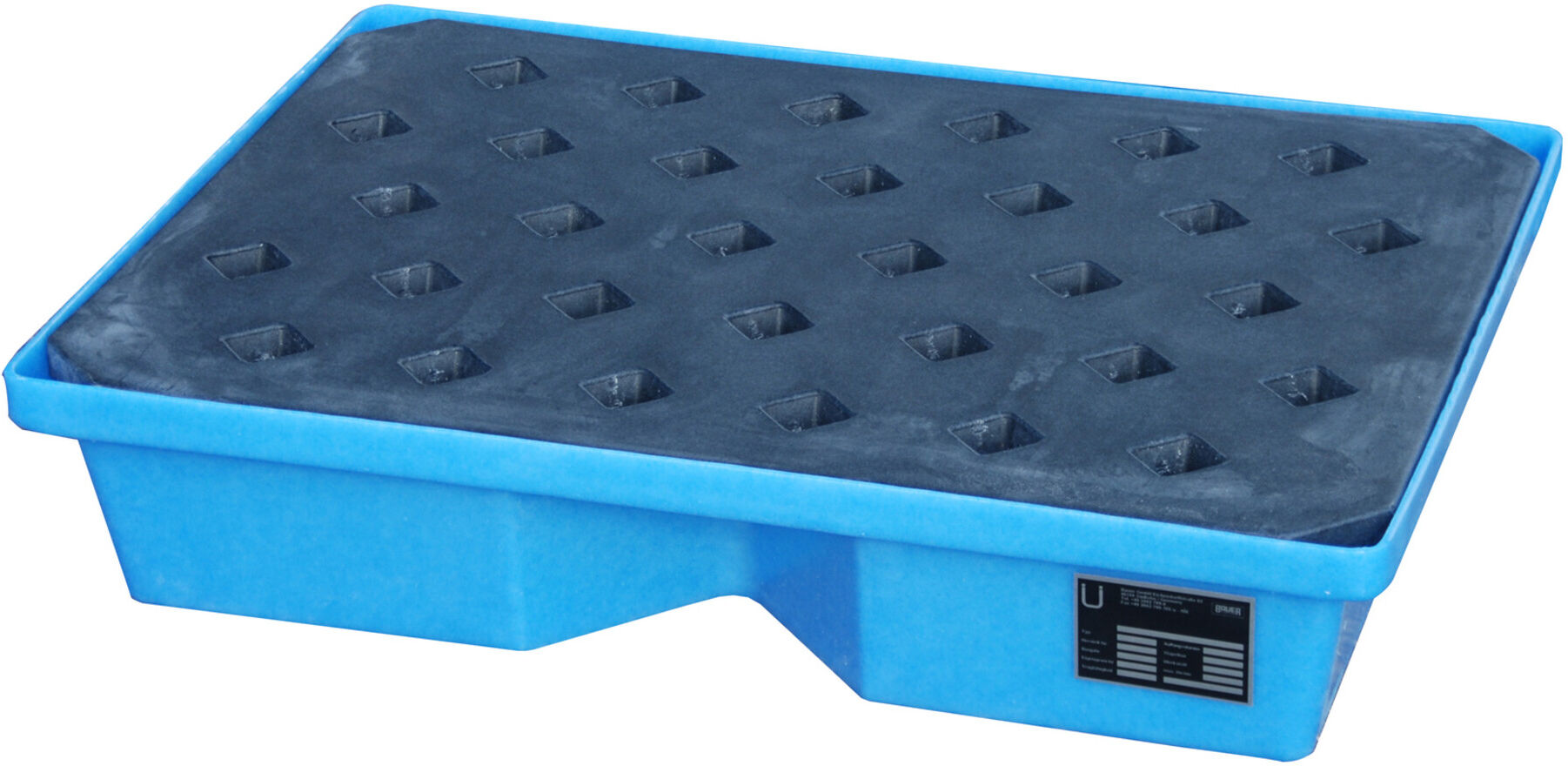 Bauer Südlohn GREEN-LINE PE-Auffangwanne für Paletten KWP-P 40, aus robustem Polyethylen, Blau (4520-43-0000-0000)