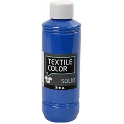 Creativ Company, Künstlerfarbe + Bastelfarbe, Textile Color Deckende Textilfarbe – Brillantblau, 250 ml (250 ml)