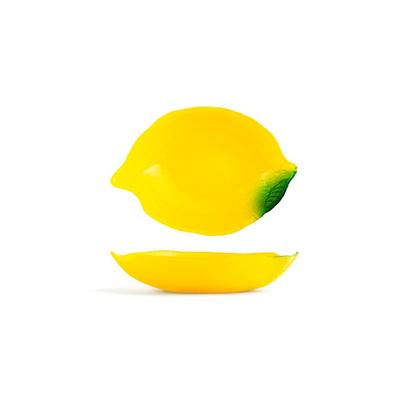Zitrusfrüchtebecher aus Glas, Zitronenform, Farbe gelb cm 17.