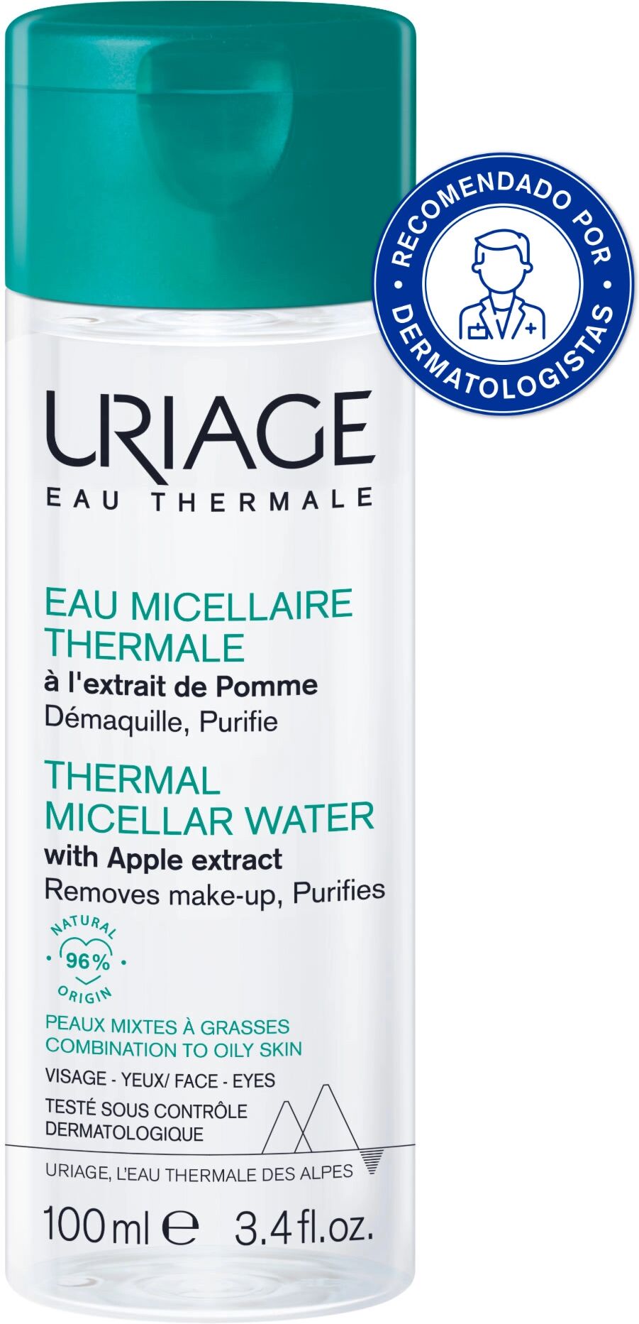 Uriage Agua Micelar de  - Pieles Mixtas Grasas 100ml