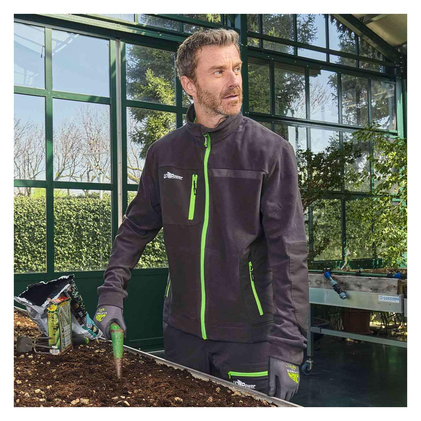 Upower Sweatshirt Asphalt Grau Grün Grösse M (M) (FU225RL)