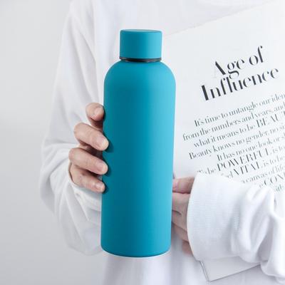 Uplifted Trends Insulated Stainless Steel Outdoor Sports Water Bottle Coca Cola Bottle Shape For Hiking And Travel blue