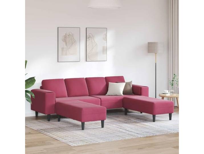 ZQQLVOO 3er Sofa Wohnzimmer Weinrot Polyester Strapazierfähig, Atmungsaktiv, Sperrholzkorpus, Pflegeleicht, Moderne Deko