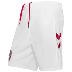 hummel, Unisex, Sporthose, Kurzes Domicil Dänemark 2022/23 (XS), Weiss, Rot