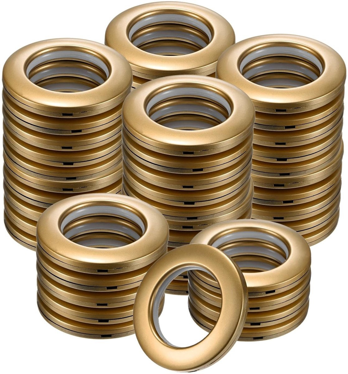 Dailygoods Meterxity 50-pack gordijnogen, 40mm binnendiameter, mat goud