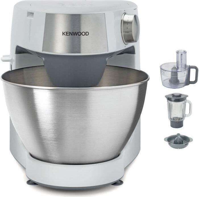 Kenwood Prospero KHC291A.H0WH keukenmachine met 1000W, 4.3 liter roestvrijstalen kom, blender, multifunctionele kom en citruspers