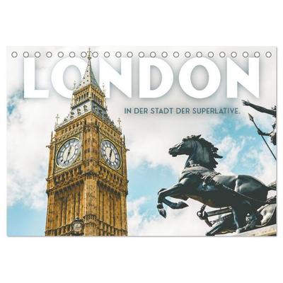 London - In der Stadt der Superlative. (Tischkalender 2026 DIN A5 quer), CALVENDO Monatskalender