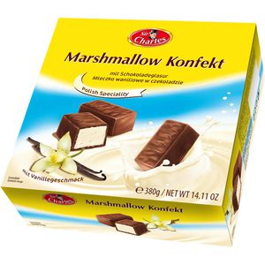 Sir-Charles Schaumzucker Marshmallow Konfekt, mit Schokolade, glutenfrei, 380 g