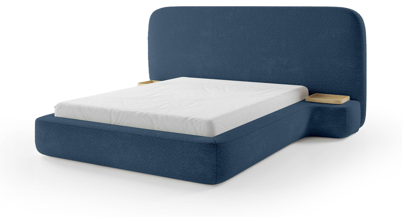 Pillovely Gestoffeerd bed Genz Inktgraniet 160 x 200 cm