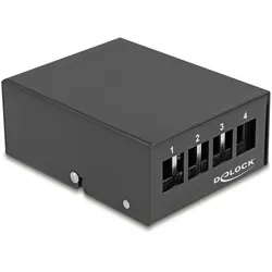 DELOCK Keystone Patchpanel 4 Port schwarz