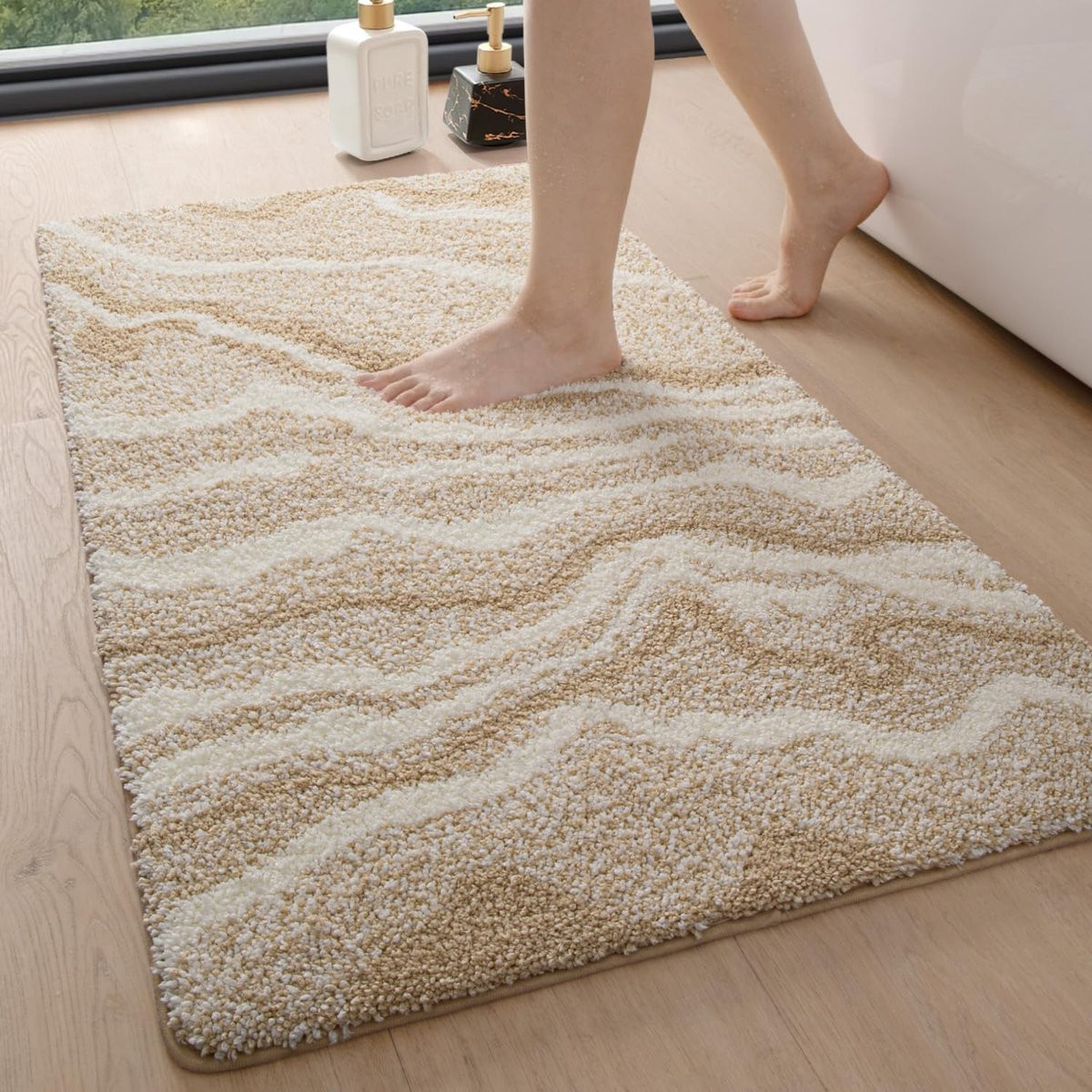 Zachte badmat van microvezel voor volwassenen, ultra absorberend, 1 stuk