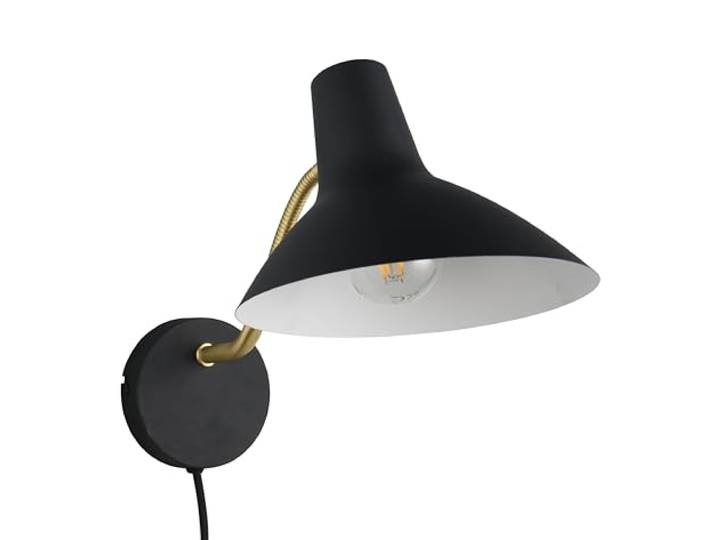 TRIO Leuchten Applique TRAVELLER 263470180\, Métal Noir mat/laiton\, excl. 1x E27
