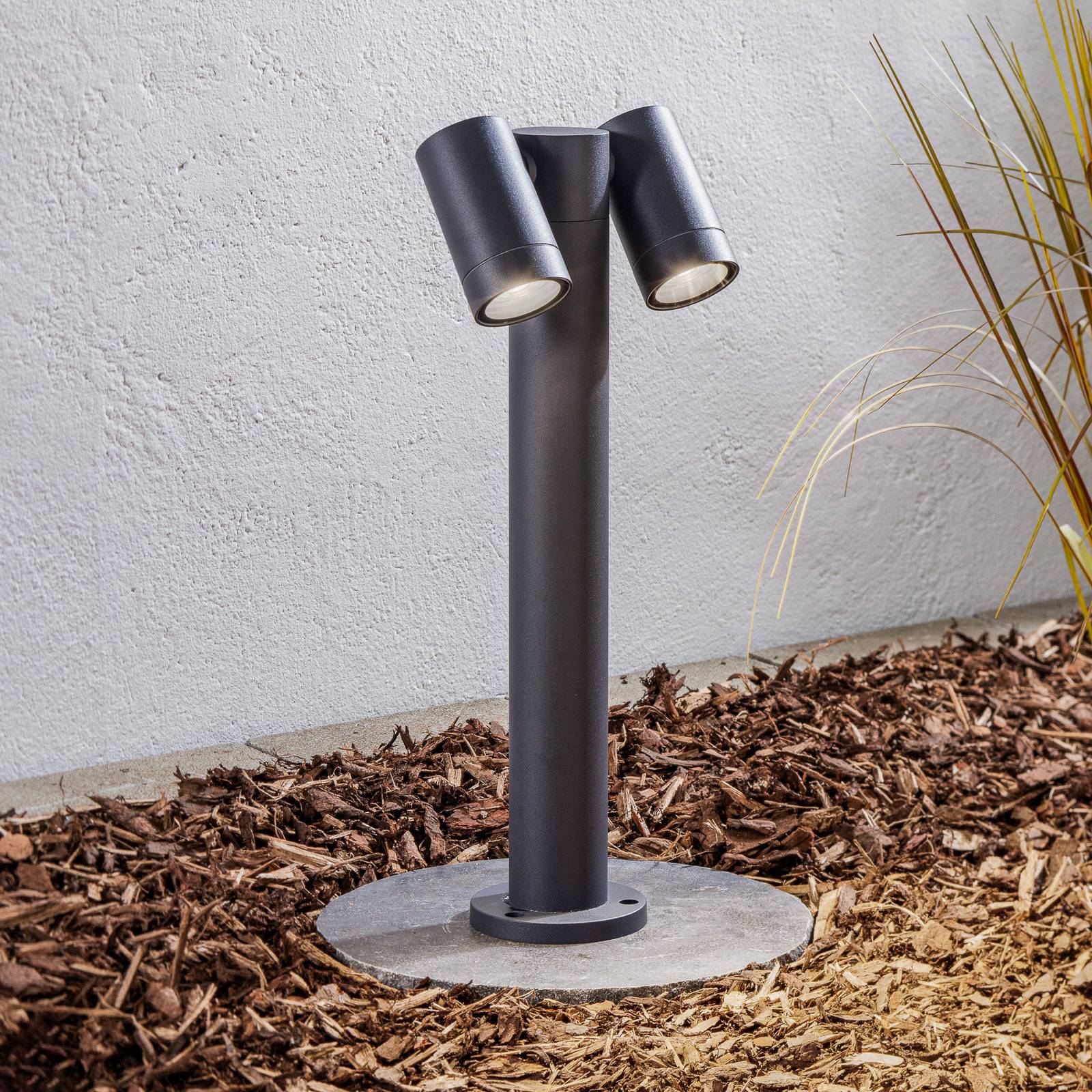Sockelleuchte aussen Tulimar PRIOS, dimmbar, schwarz, Aluminium, Modern, Außenleuchte