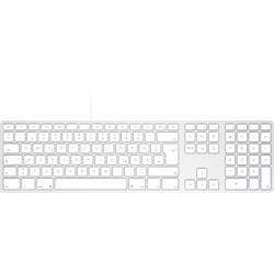 Matias FK318CS-DE Aluminum Wired Keyboard for Mac USB Tastatur Deutsch, QWERTZ, Mac Silber/Weiß