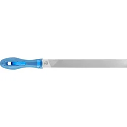 Werkstattfeile mit Heft Flachstumpf 250mm Hieb 1 für grobe Zerspanung, Schruppen