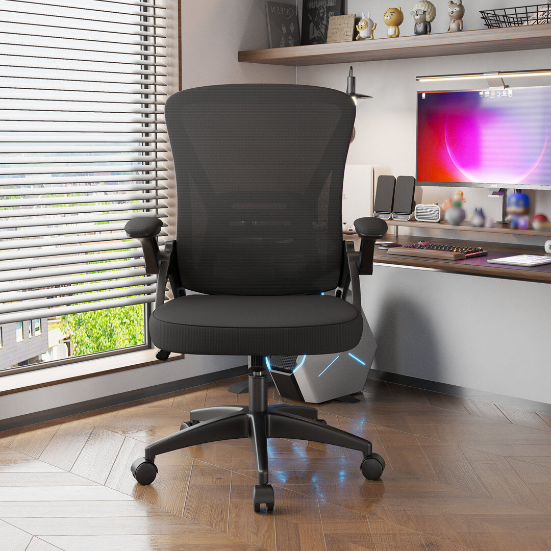 Inbox Zero Ergonomic Mesh Office Chair Black 61cm W X 61cm D