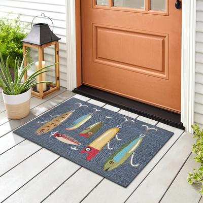 Lush Decor Frontporch Playing Hooky Indoor/Outdoor Rug