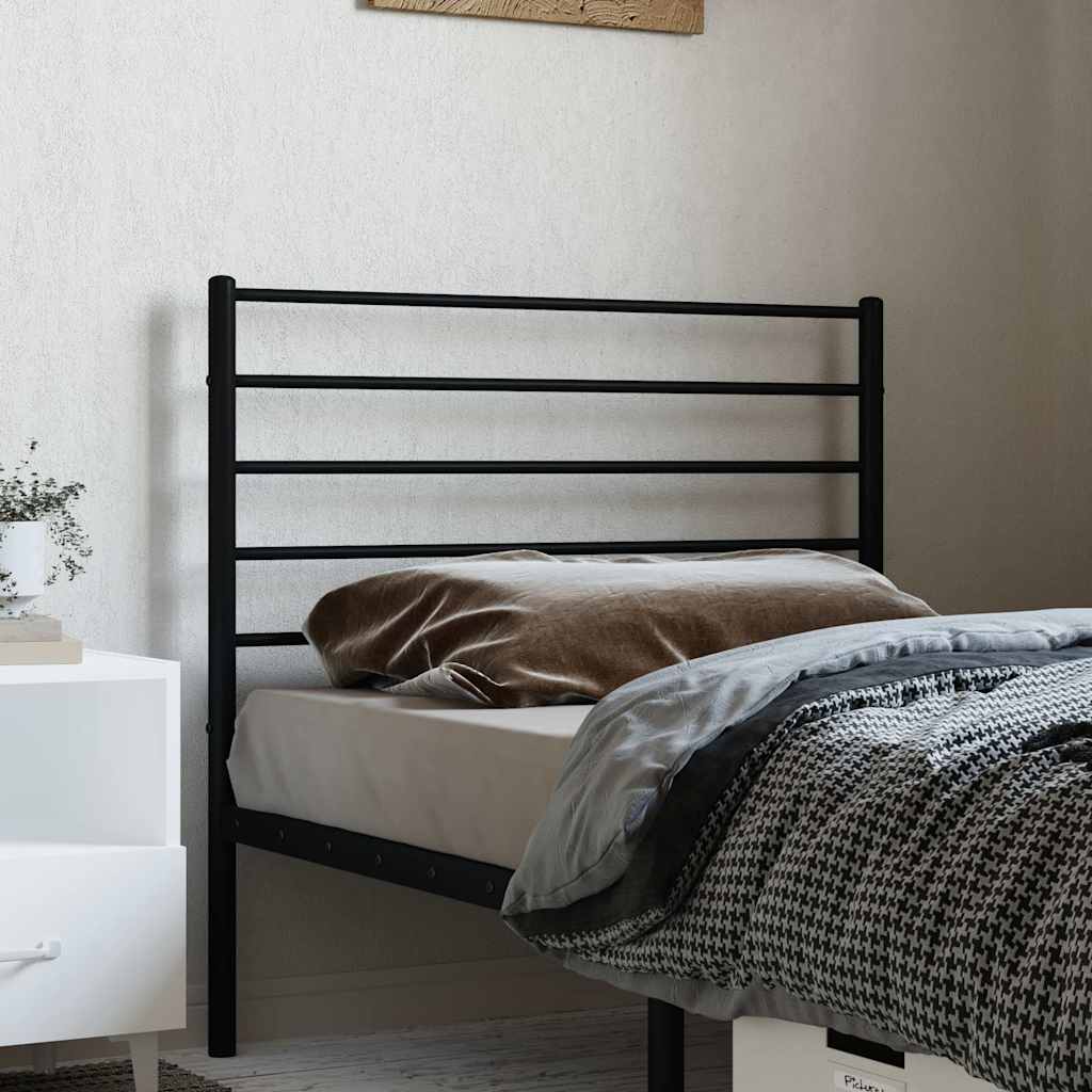 vidaXL Tête de lit de remplacement métal noir 107 cm