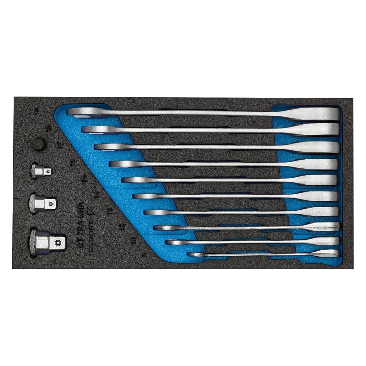 Gedore 1500 CT1-7 RA Satz Maulschlüssel mit Ringratsche in Check-Tool-Modul (2327686)
