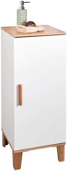 Showerdrape Amalfi Bamboo/White Freestanding Bathroom Cabinet