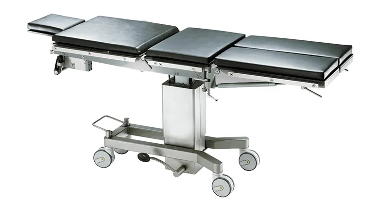 AGA Sanitätsartikel GmbH AGA JUS 2000 Mehrzweck OP-Tisch mit geteilten Beinplatten, fahrbar, hydraulisch Höhenverstelbar JUS-2000