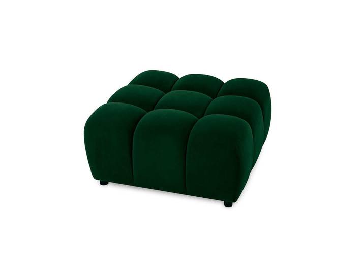 Kaiser Möbel Hocker, Modulhocker Bolla, stoff Bluvel, Grün, Holz, 96x42x96 cm, Wohnzimmer, Sessel, Hocker & Hockerbänke, Sitzwürfel