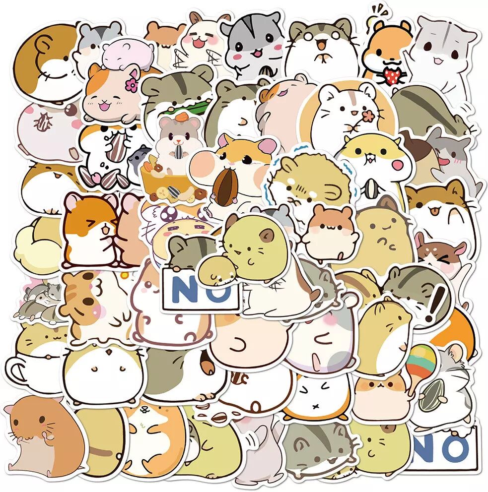 INF Hamster-Aufkleber, 50er-Pack