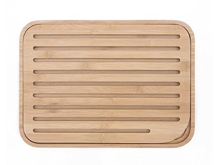 Pebbly NBA037 Planche à pain-36x26cm-couleur naturelle\, 36x26cm\, Naturel Découpe et Nettoyage Facile\, Grille Amovible\, Planche Esthétique pour Cuisine