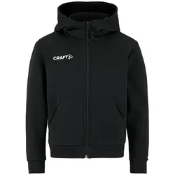 CRAFT Community 2.0 Logo Kapuzenjacke Kinder 999000 - black 134/140